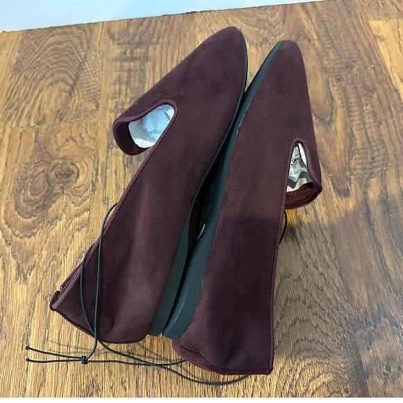 MIA Women’s Macy Faux Suede Smoking Flats Burgundy Size 6 NWOB Comfort Loafers - Picture 6 of 9